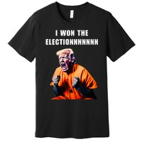 I Won The ElectionFunny Trump Prisoner Halloween Costume Premium T-Shirt