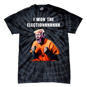 I Won The ElectionFunny Trump Prisoner Halloween Costume Tie-Dye T-Shirt