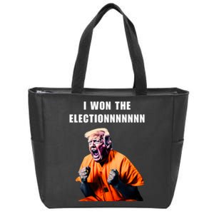 I Won The ElectionFunny Trump Prisoner Halloween Costume Zip Tote Bag