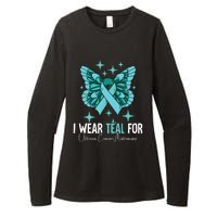 I Wear Teal For Ovarian Cancer Awareness Womens CVC Long Sleeve Shirt