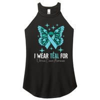 I Wear Teal For Ovarian Cancer Awareness Women's Perfect Tri Rocker Tank