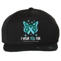 I Wear Teal For Ovarian Cancer Awareness Wool Snapback Cap