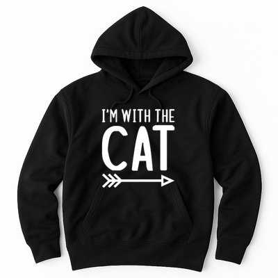 IM With The Cat Funny Matching Halloween Couple Costume Hoodie