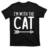 IM With The Cat Funny Matching Halloween Couple Costume T-Shirt