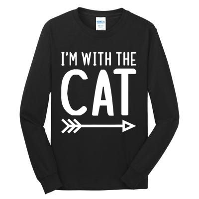 IM With The Cat Funny Matching Halloween Couple Costume Tall Long Sleeve T-Shirt