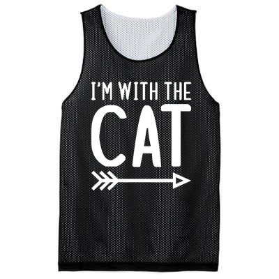 IM With The Cat Funny Matching Halloween Couple Costume Mesh Reversible Basketball Jersey Tank