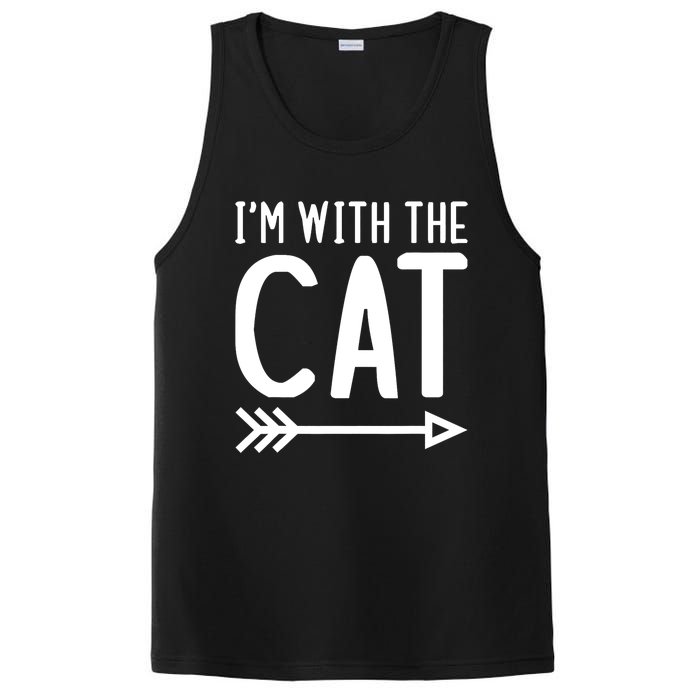 IM With The Cat Funny Matching Halloween Couple Costume PosiCharge Competitor Tank