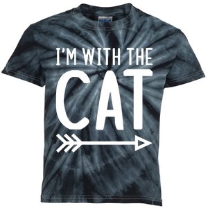 IM With The Cat Funny Matching Halloween Couple Costume Kids Tie-Dye T-Shirt