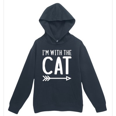 IM With The Cat Funny Matching Halloween Couple Costume Urban Pullover Hoodie