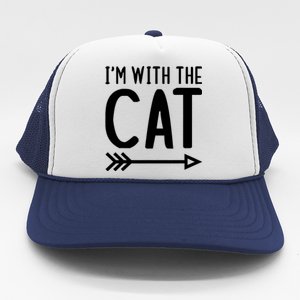 IM With The Cat Funny Matching Halloween Couple Costume Trucker Hat