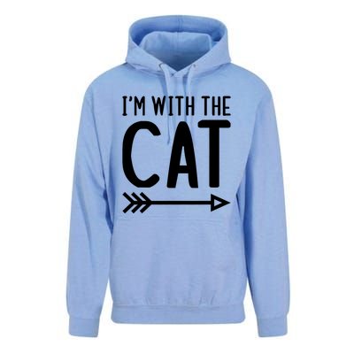 IM With The Cat Funny Matching Halloween Couple Costume Unisex Surf Hoodie