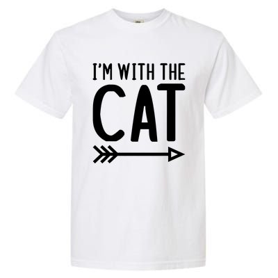 IM With The Cat Funny Matching Halloween Couple Costume Garment-Dyed Heavyweight T-Shirt