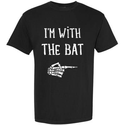 IM With The Bat Funny Matching Couple Costume Halloween Garment-Dyed Heavyweight T-Shirt