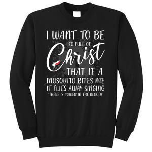 I Want To Be So Full Of Christ Mosquito Bite Funny Christian Quote Sweatshirt