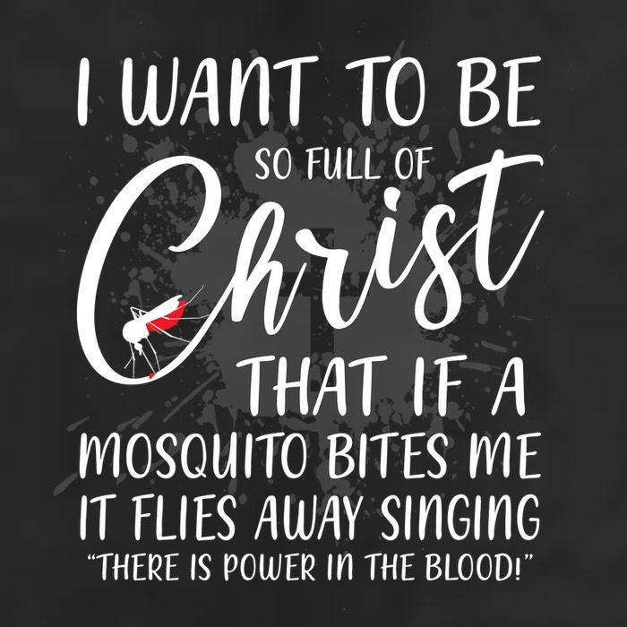 I Want To Be So Full Of Christ Mosquito Bite Funny Christian Quote Golf Towel