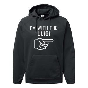 IM With The Luigi Funny Couples Matching Halloween Costume Performance Fleece Hoodie