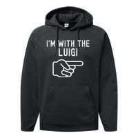 IM With The Luigi Funny Couples Matching Halloween Costume Performance Fleece Hoodie