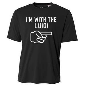 IM With The Luigi Funny Couples Matching Halloween Costume Cooling Performance Crew T-Shirt