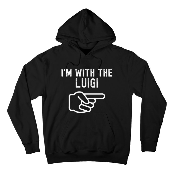 IM With The Luigi Funny Couples Matching Halloween Costume Hoodie