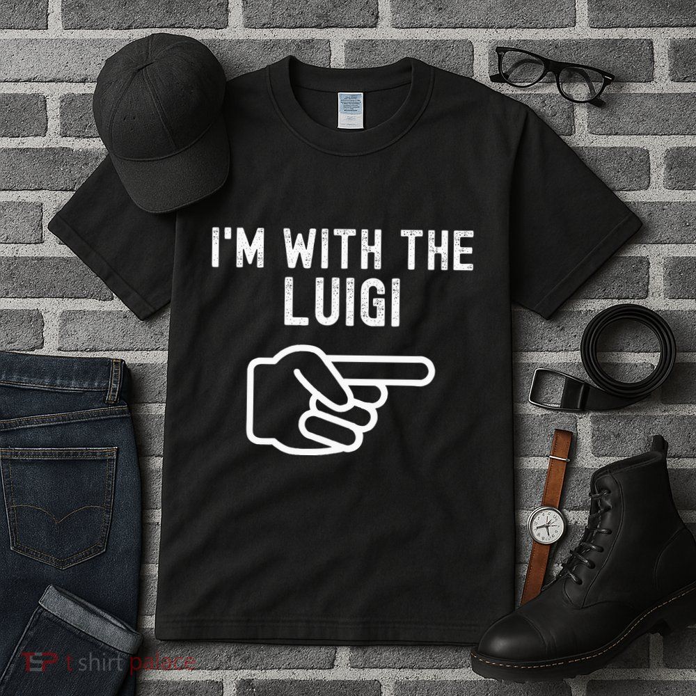 IM With The Luigi Funny Couples Matching Halloween Costume Tall T-Shirt