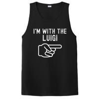 IM With The Luigi Funny Couples Matching Halloween Costume PosiCharge Competitor Tank