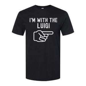 IM With The Luigi Funny Couples Matching Halloween Costume Softstyle CVC T-Shirt