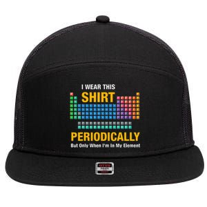 I Wear This Periodically Retro Chemistry 7 Panel Mesh Trucker Snapback Hat