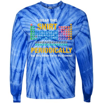 I Wear This Periodically Retro Chemistry Tie-Dye Long Sleeve Shirt