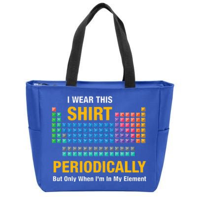 I Wear This Periodically Retro Chemistry Zip Tote Bag