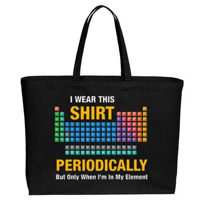 I Wear This Periodically Retro Chemistry Cotton Canvas Jumbo Tote