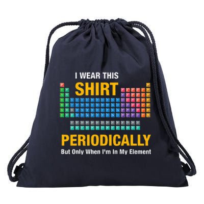 I Wear This Periodically Retro Chemistry Drawstring Bag