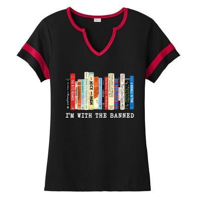 Im With The Banned Banned Books Reading Books Ladies Halftime Notch Neck Tee