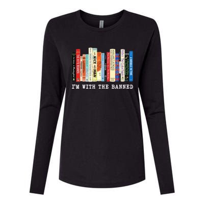 Im With The Banned Banned Books Reading Books Womens Cotton Relaxed Long Sleeve T-Shirt