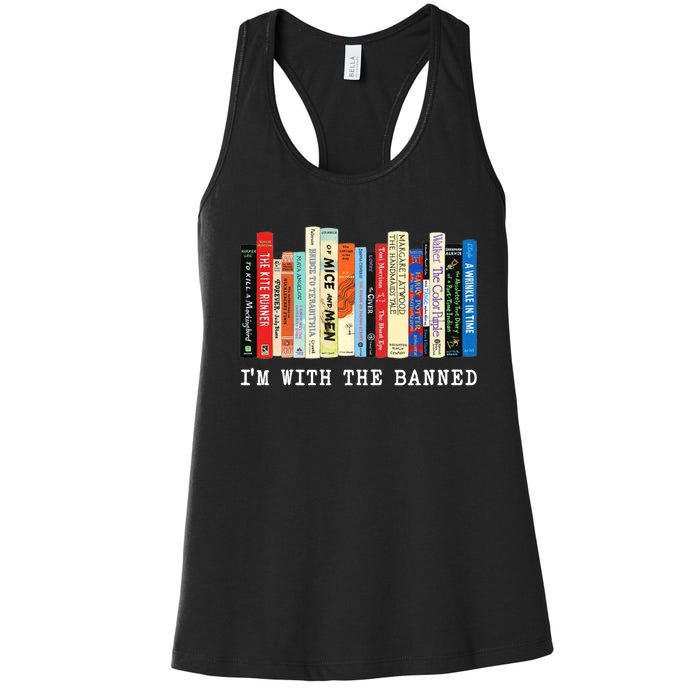 Im With The Banned Banned Books Reading Books Women's Racerback Tank