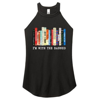 Im With The Banned Banned Books Reading Books Women's Perfect Tri Rocker Tank