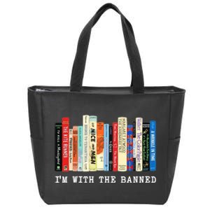 Im With The Banned Banned Books Reading Books Zip Tote Bag