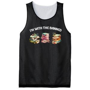 I'm With The Banned Books Funny I Read Banned Books Lovers Mesh Reversible Basketball Jersey Tank