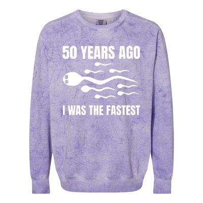 I Was The Fastest Colorblast Crewneck Sweatshirt