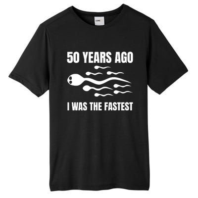 I Was The Fastest Tall Fusion ChromaSoft Performance T-Shirt