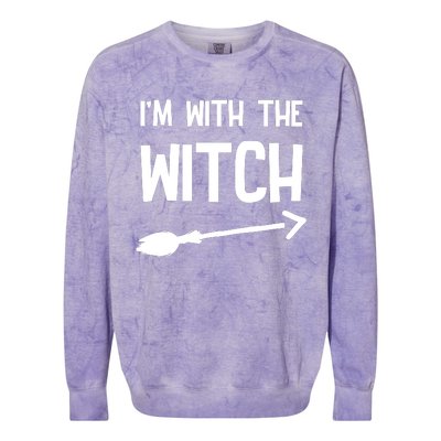 I'm With The Witch Colorblast Crewneck Sweatshirt