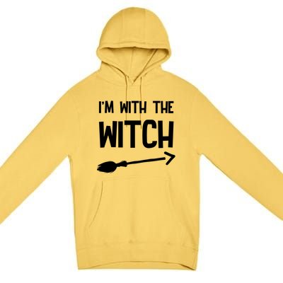 I'm With The Witch Premium Pullover Hoodie