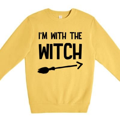 I'm With The Witch Premium Crewneck Sweatshirt