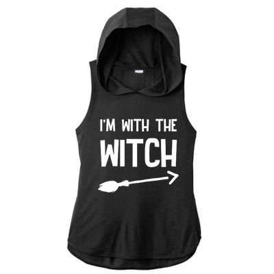 I'm With The Witch Ladies PosiCharge Tri-Blend Wicking Draft Hoodie Tank