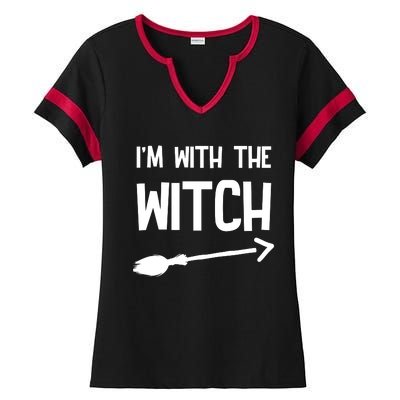 I'm With The Witch Ladies Halftime Notch Neck Tee