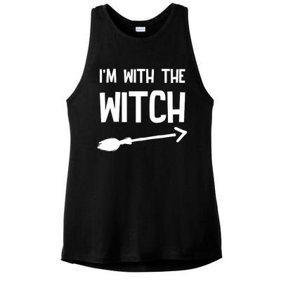 I'm With The Witch Ladies PosiCharge Tri-Blend Wicking Tank