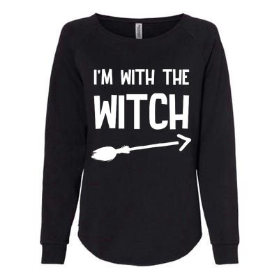 I'm With The Witch Womens California Wash Sweatshirt