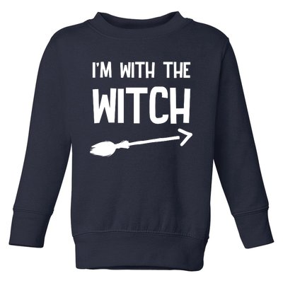 I'm With The Witch Toddler Sweatshirt