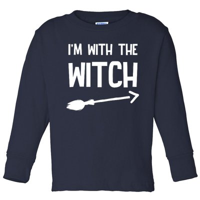 I'm With The Witch Toddler Long Sleeve Shirt