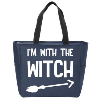 I'm With The Witch Zip Tote Bag