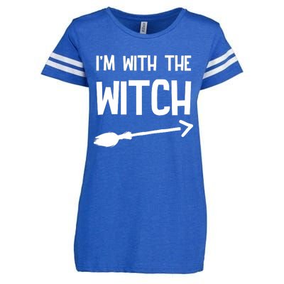 I'm With The Witch Enza Ladies Jersey Football T-Shirt